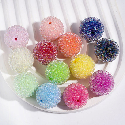 Sugar Acrylic Beads with UV, 20mm, Random Mix Color, ZY