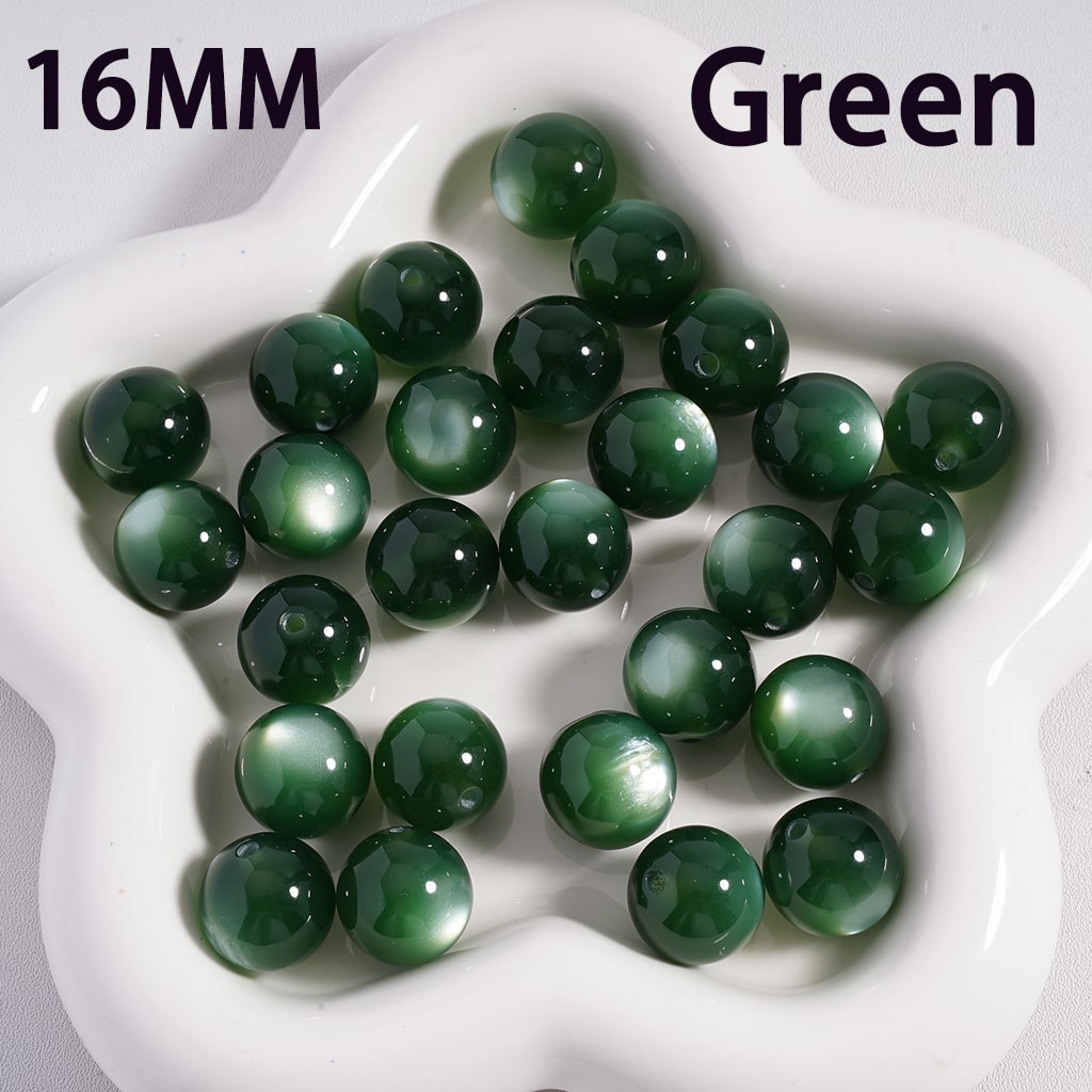 Acrylic Beads Color Changing Cat Eye Style, 16MM (Single Color is available for 200pcs(Whole Bag) Only)