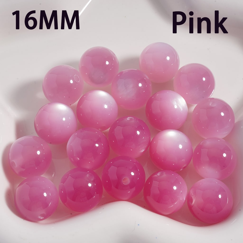 Acrylic Beads Color Changing Cat Eye Style, 16MM (Single Color is available for 200pcs(Whole Bag) Only)