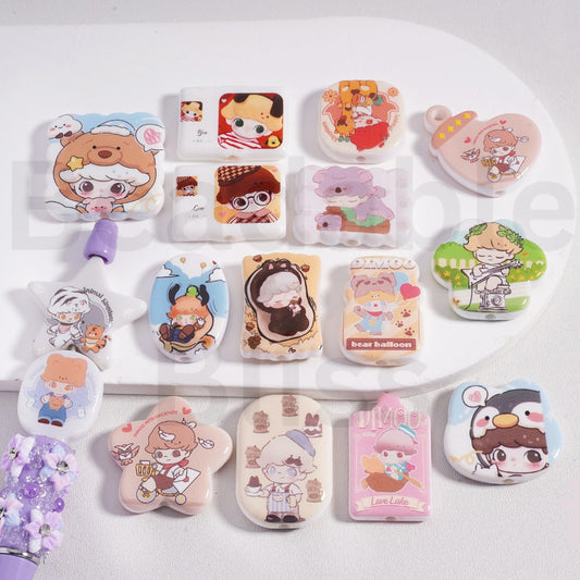 Acrylic Beads Cute Baby Dimo Pop Mar Series, Random Mix