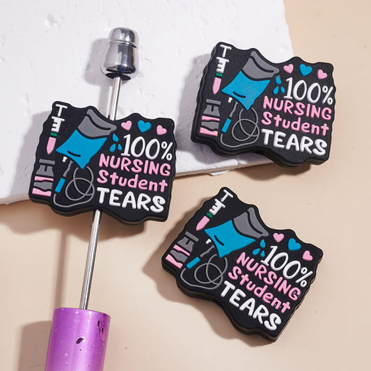 100% Nursing Student Tears Silicone Focal Beads