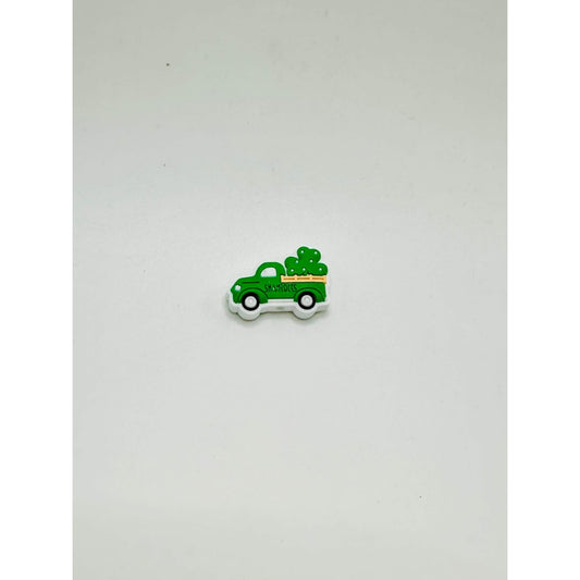 Pick Up Car St Patrick's Day Irish Shamrock Clover Silicone Focal Beads