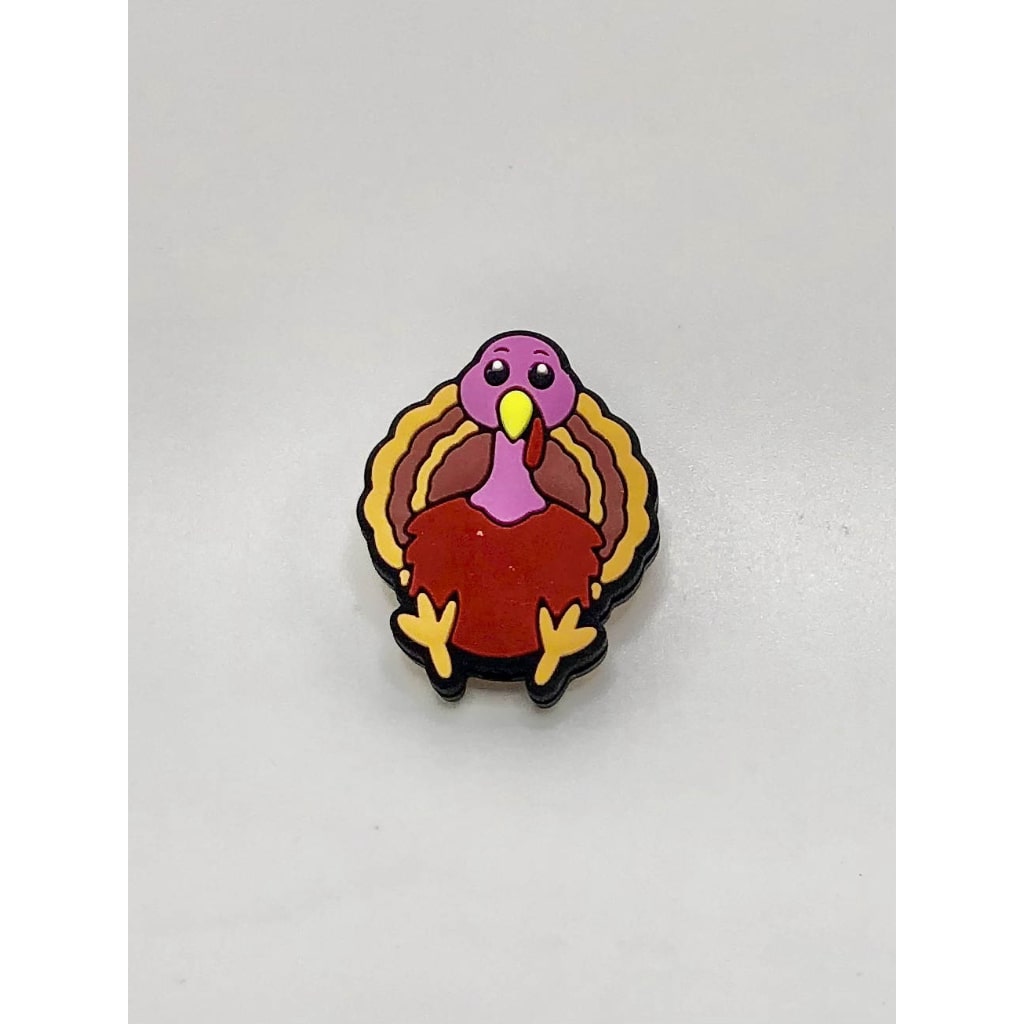 Cute Turkey for Christmas Silicone Focal Beads