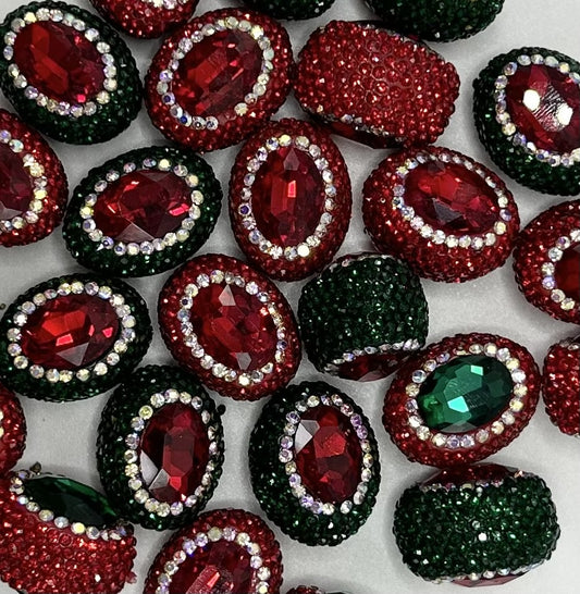 Battle of the Bows Acrylic Rhinestone Beads, Luxury beads