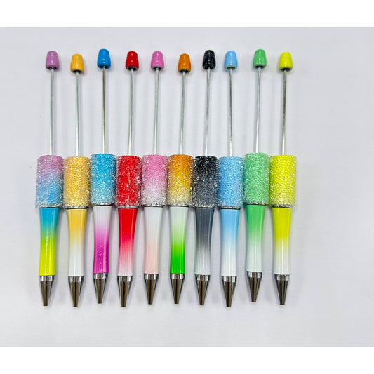 Beadable Pens with Sugar Beads Texture, Sugar Beadable Pens