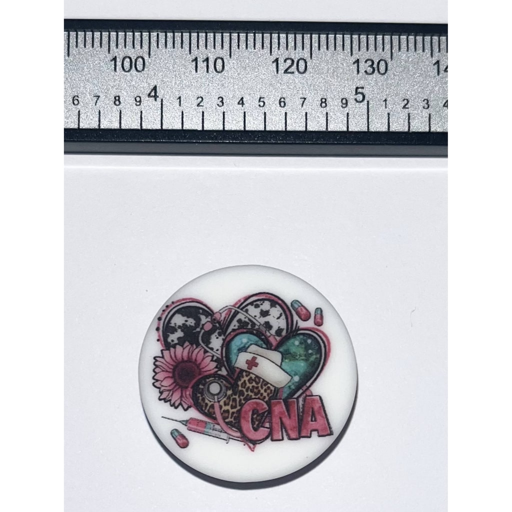 CNA Nurse Silicone Focal Beads 26mm by 9mm