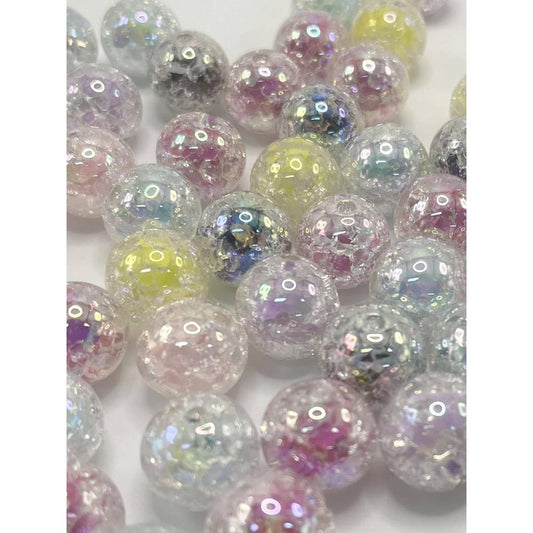 Double Layer Acrylic Crackle Beads 16mm
