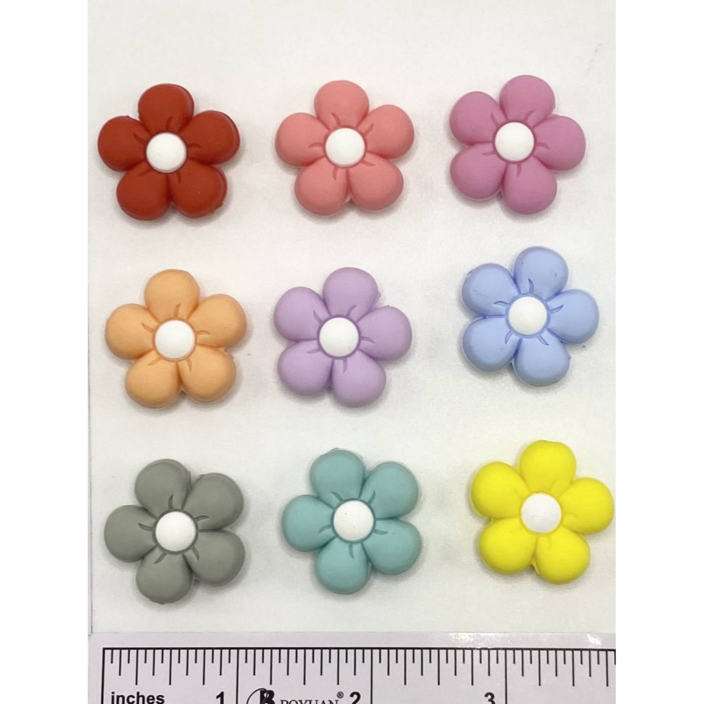 Flower Silicone Focal Beads