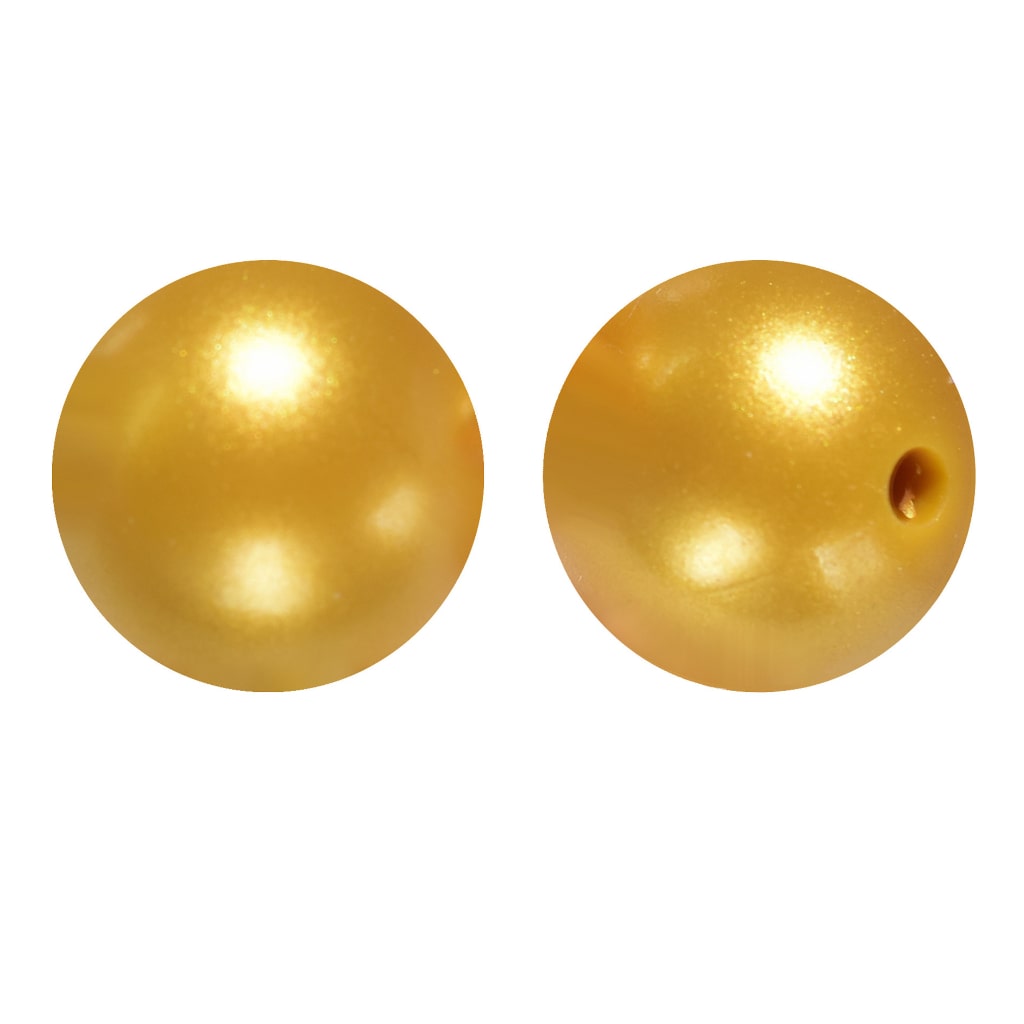 Metallic Finish Solid Color Opal Silicone Beads 15mm