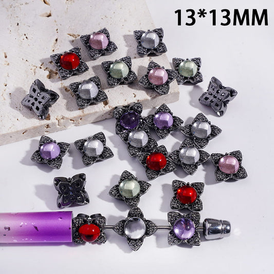 Fancy Alloy Beads with Shiny Rhinestones in Various Style, Jewelry Accessories (Please Read Description)