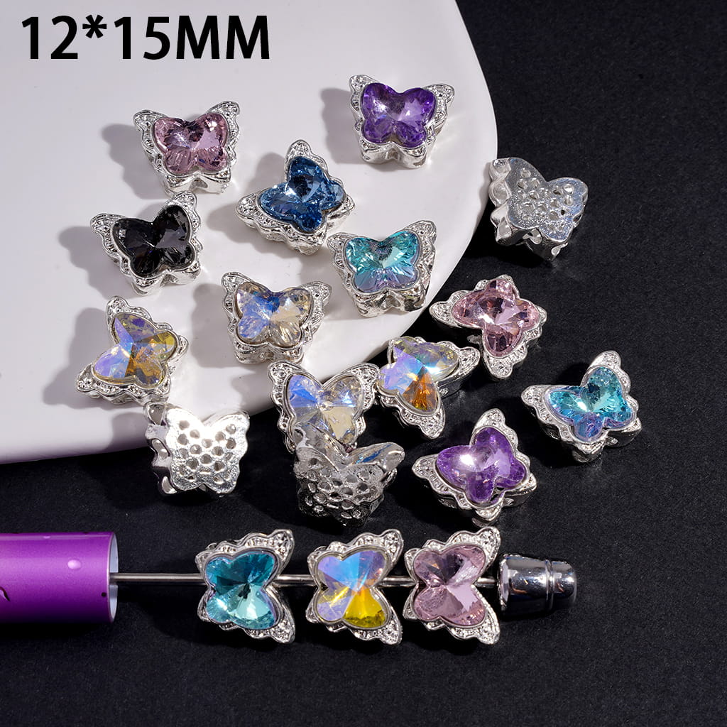 Fancy Alloy Beads with Shiny Rhinestones in Various Style, Jewelry Accessories (Please Read Description)
