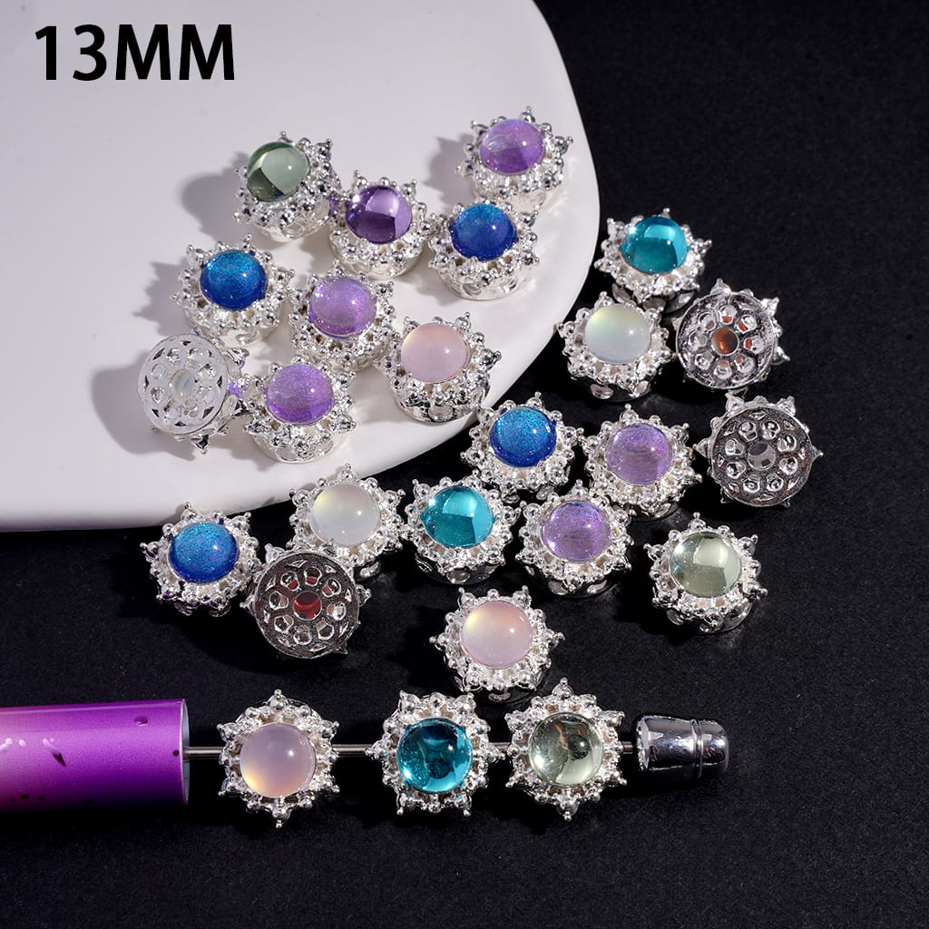 Fancy Alloy Beads with Shiny Rhinestones in Various Style, Jewelry Accessories (Please Read Description)