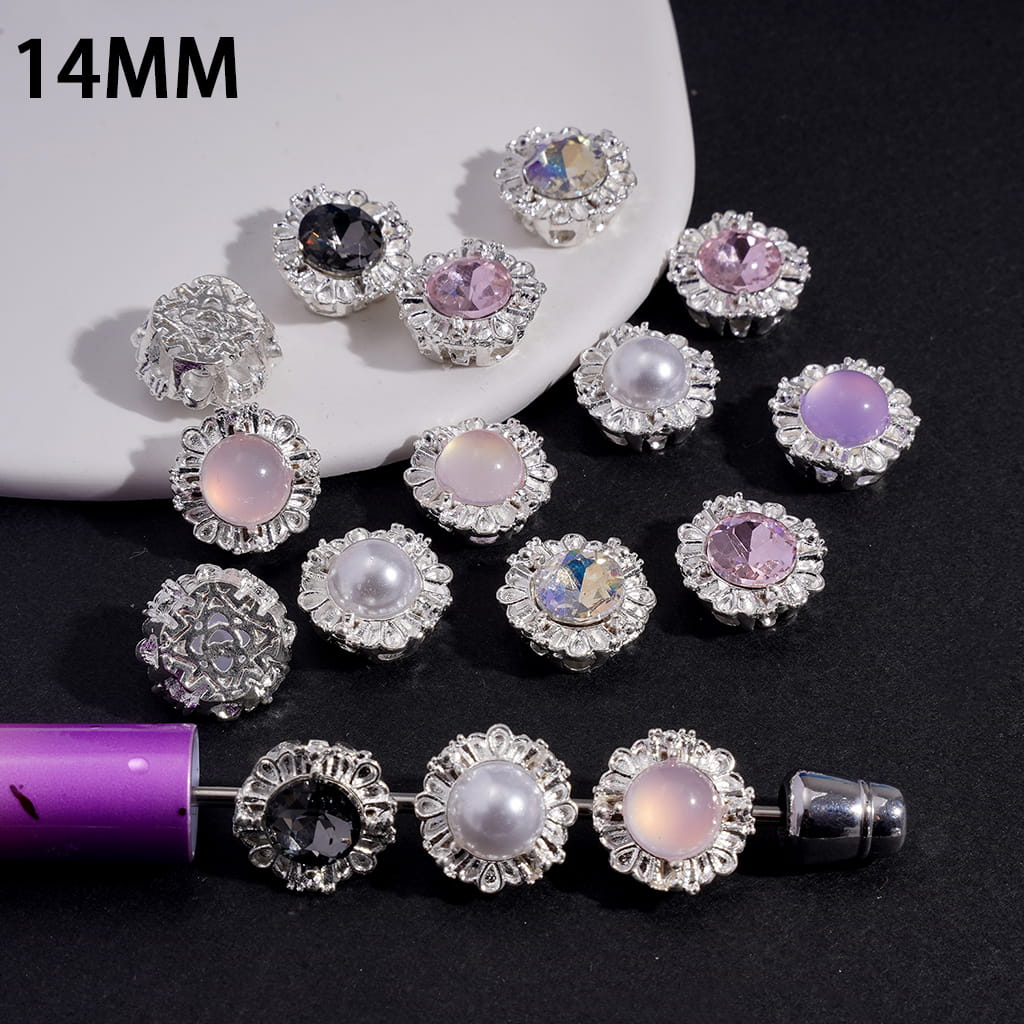 Fancy Alloy Beads with Shiny Rhinestones in Various Style, Jewelry Accessories (Please Read Description)
