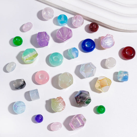 Acrylic Beads in Small Size Series, 8-14MM, Random Mix