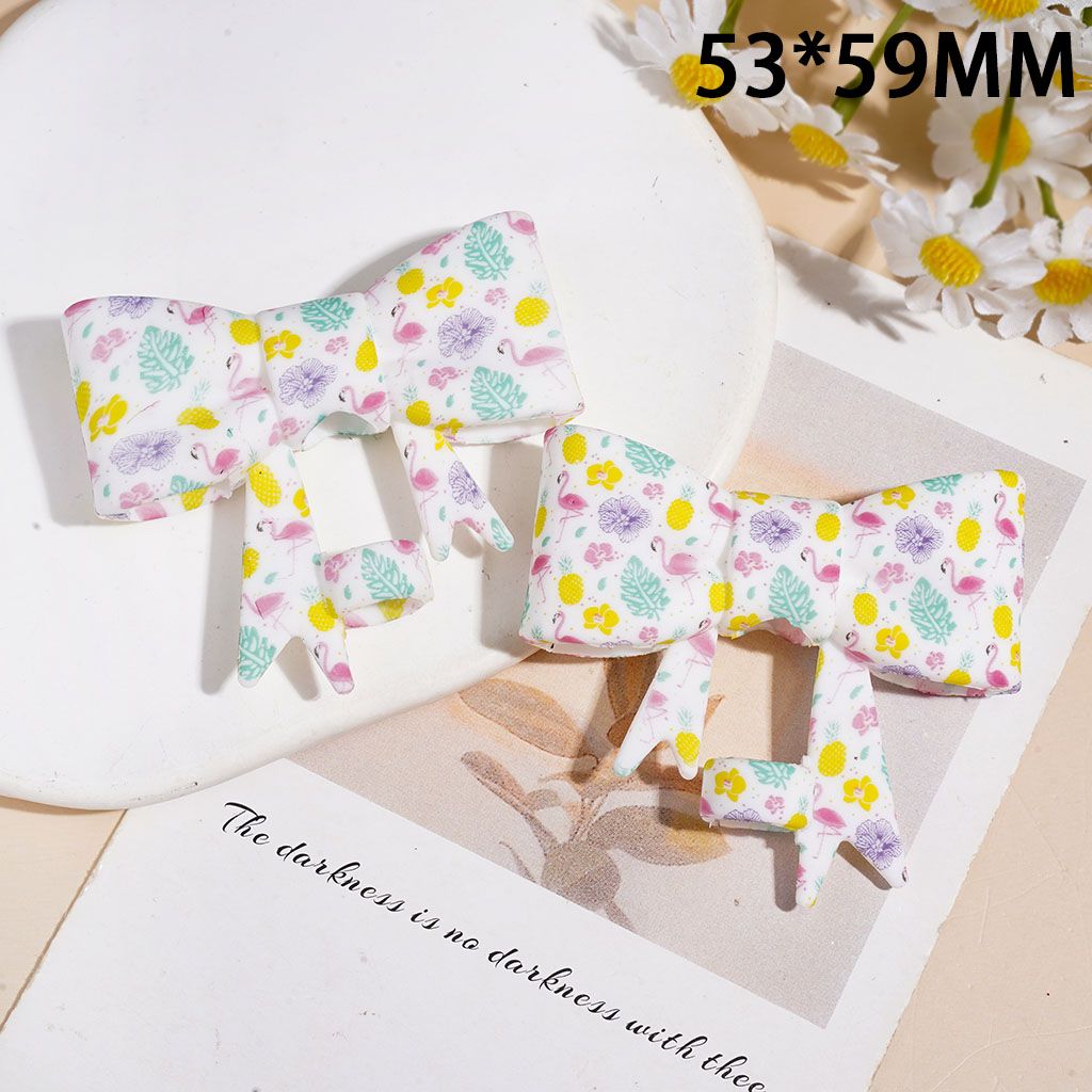 Food Grade Silicone Straw Topper for Cups and Tumblers Bowtie with Flamingo Flower Monstero Leaf Pineapple Prints, 53*59MM