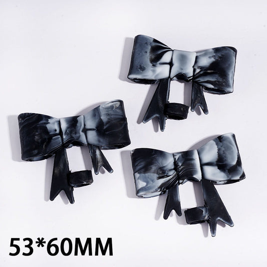 Food Grade Silicone Straw Topper for Cups and Tumblers Bowtie with Black White Prints