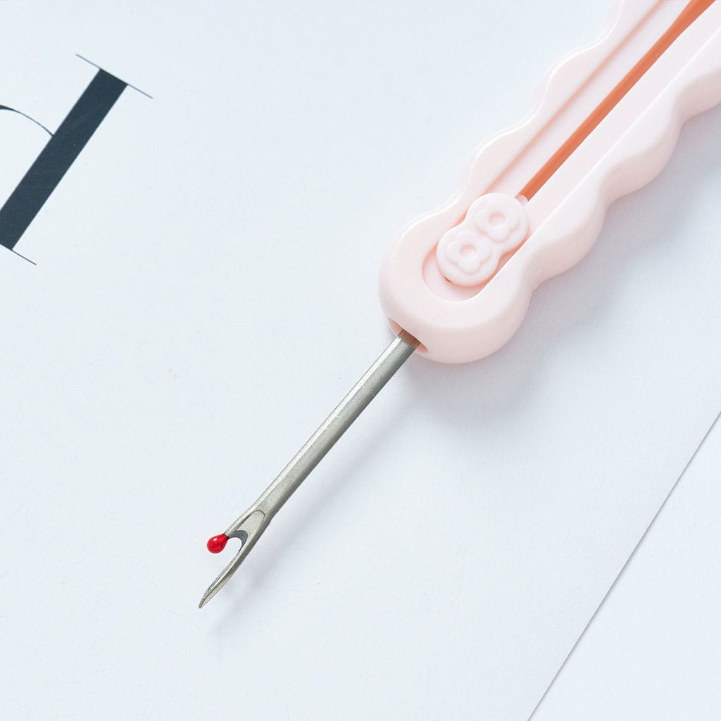 DIY Beadable Retractable Seam Ripper with Flower, Portable Sewing Stitch Thread Remover Tool, Thread Cutter, Wire Picker, 16.4*1.8CM Multi-Color
