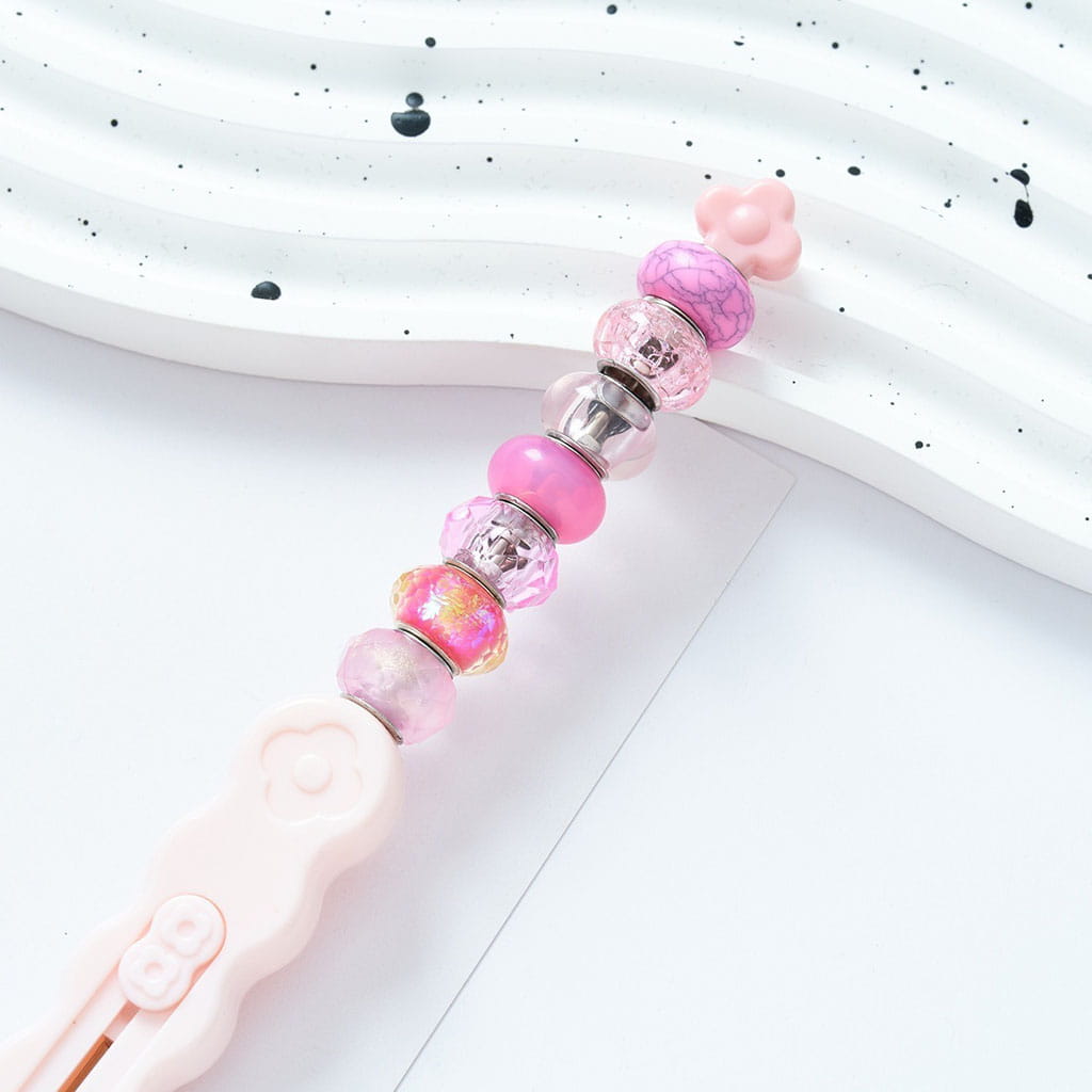DIY Beadable Retractable Seam Ripper with Flower, Portable Sewing Stitch Thread Remover Tool, Thread Cutter, Wire Picker, 16.4*1.8CM Multi-Color
