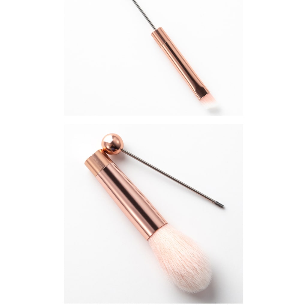 Beadable Makeup Brushes, Beaded Make Up Brush Solid And Ombre Color (1 Set = 5 pieces)