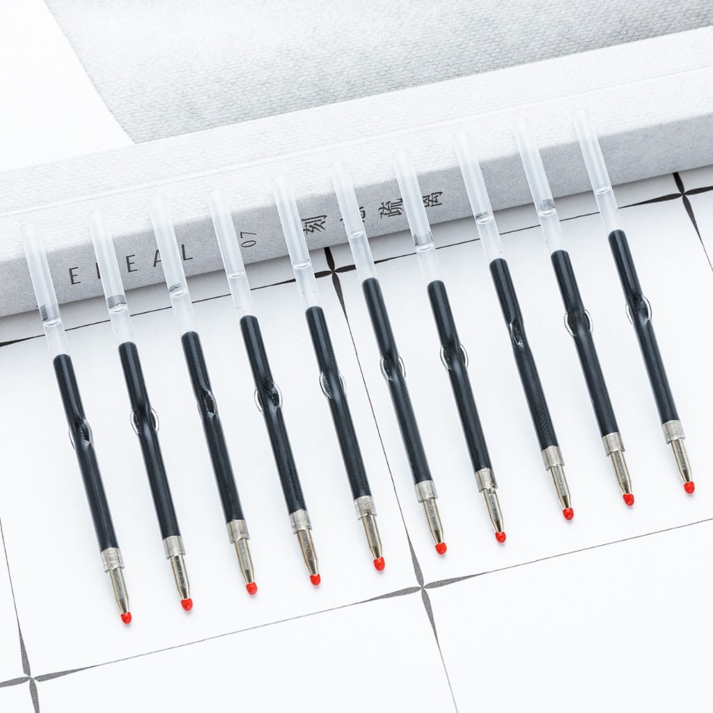 Red Blue Black 0.5MM Ink Refills for Beadable Plastic Pens Gel Pens, 60MM, Please Read the Description