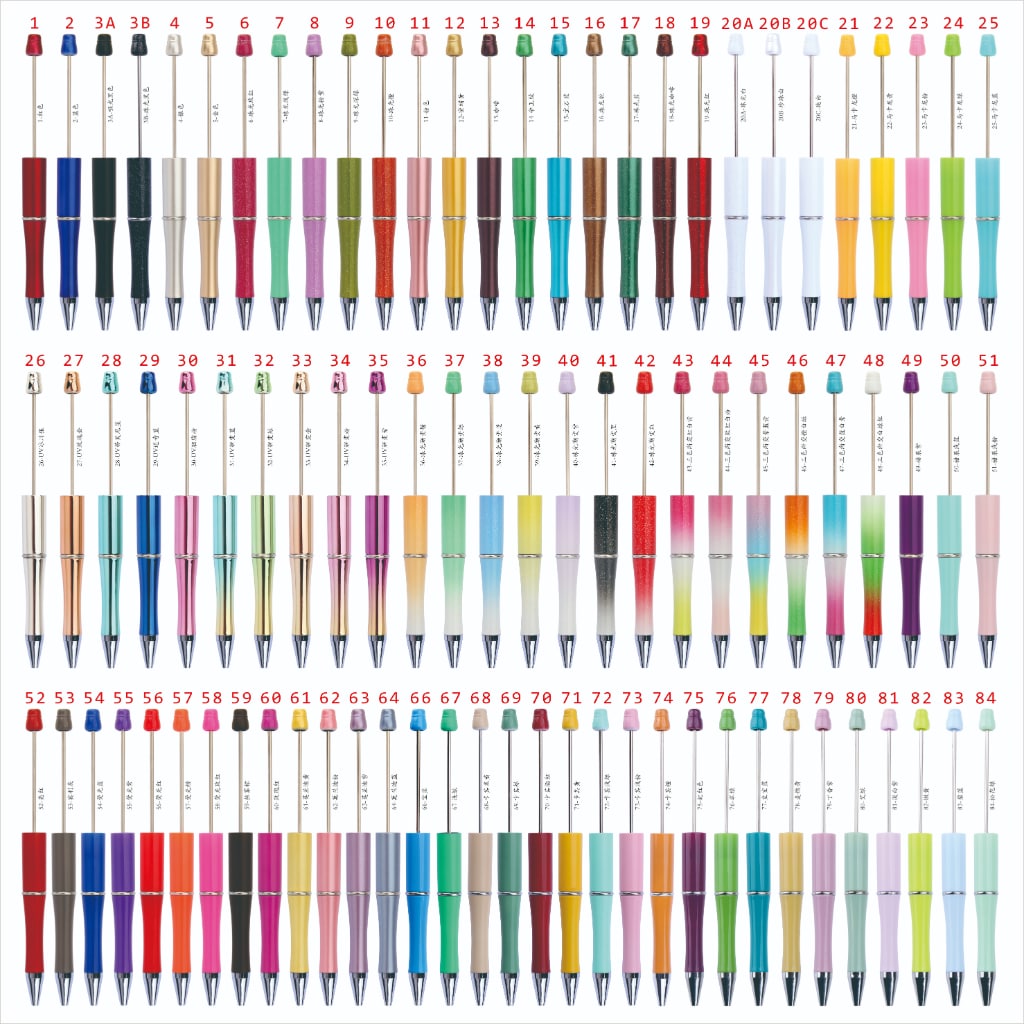 Plastic Beadable Pens | Beaded Pens in Solid, Ombre Gradient and Neon Colors, READ DESCRIPTION