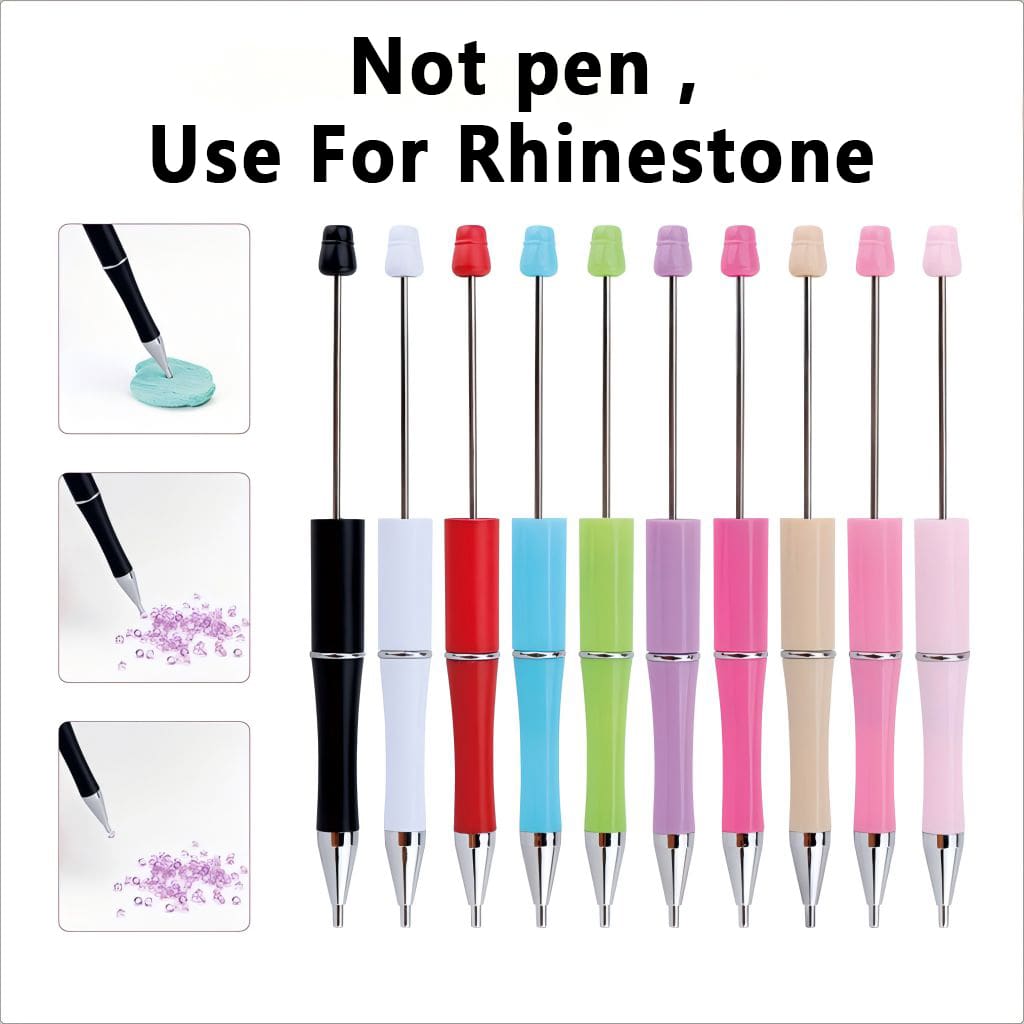 DIY Beadable Tool Function Pen for Rhinestone Adding & Removing in Solid Colors, 150MM (Not Writing Pens)