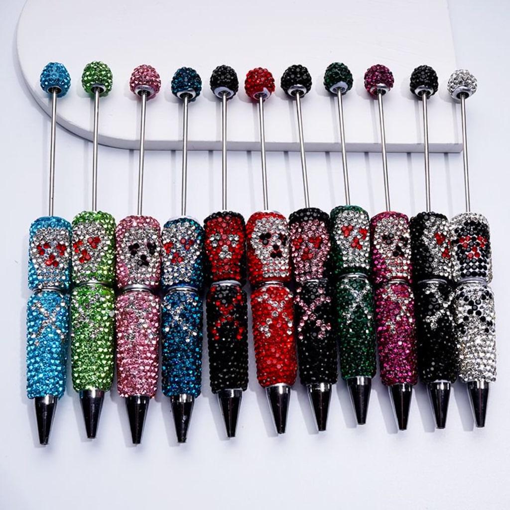 Halloween Skeleton Bone Beast Head Design Beadable Clay Pens with Colo ...