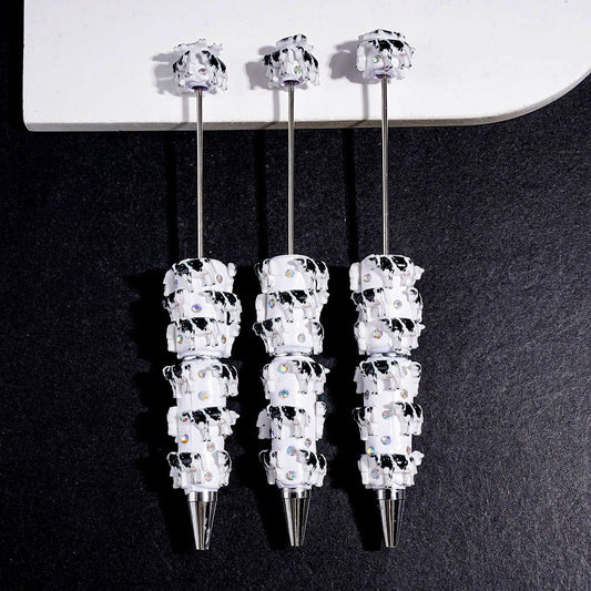 Dairy Cattle and AB Rhinestones Beadable Clay Pens