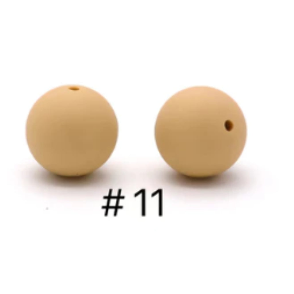 19mm Silicone Beads in Solid Colors, Big Size 19mm, Round Shape, Large