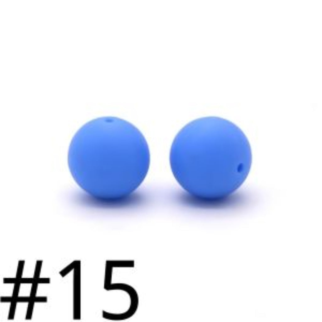 19mm Silicone Beads in Solid Colors, Big Size 19mm, Round Shape, Large