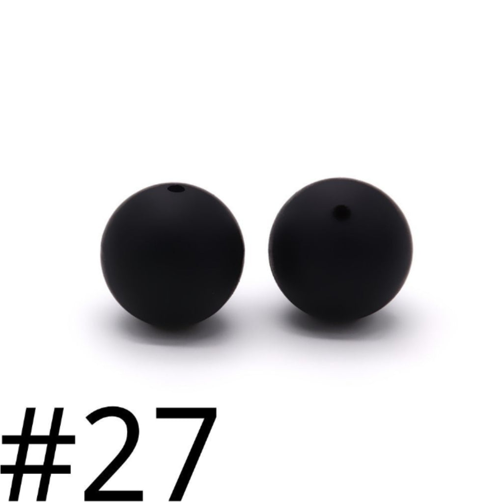 19mm Silicone Beads in Solid Colors, Big Size 19mm, Round Shape, Large