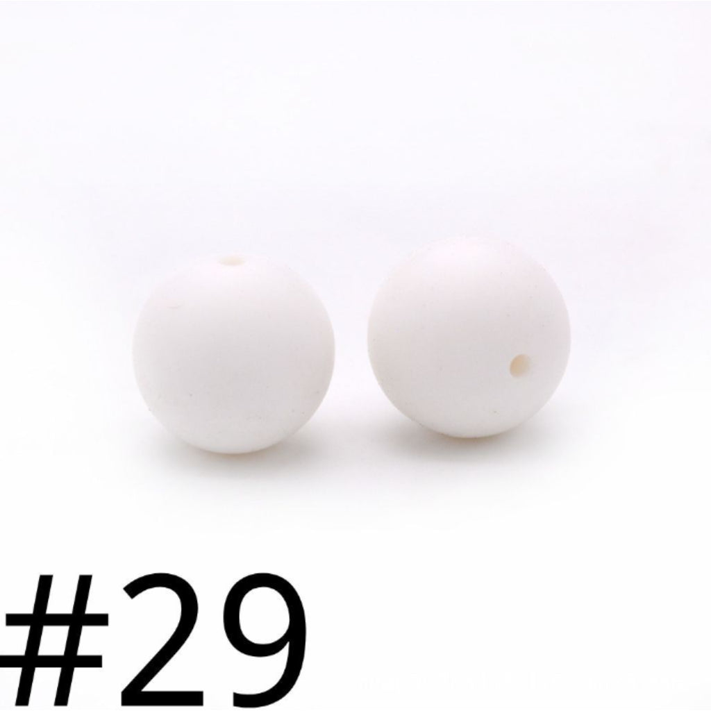 19mm Silicone Beads in Solid Colors, Big Size 19mm, Round Shape, Large