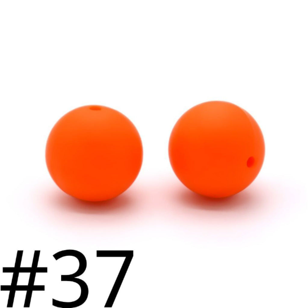 19mm Silicone Beads in Solid Colors, Big Size 19mm, Round Shape, Large