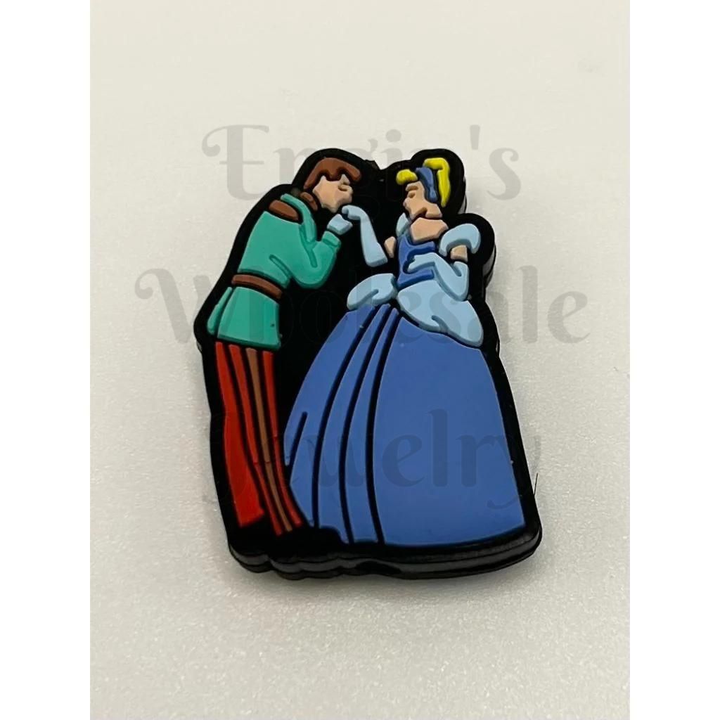 The Prince and The Princess Cinderel Cartoon Silicone Focal Beads