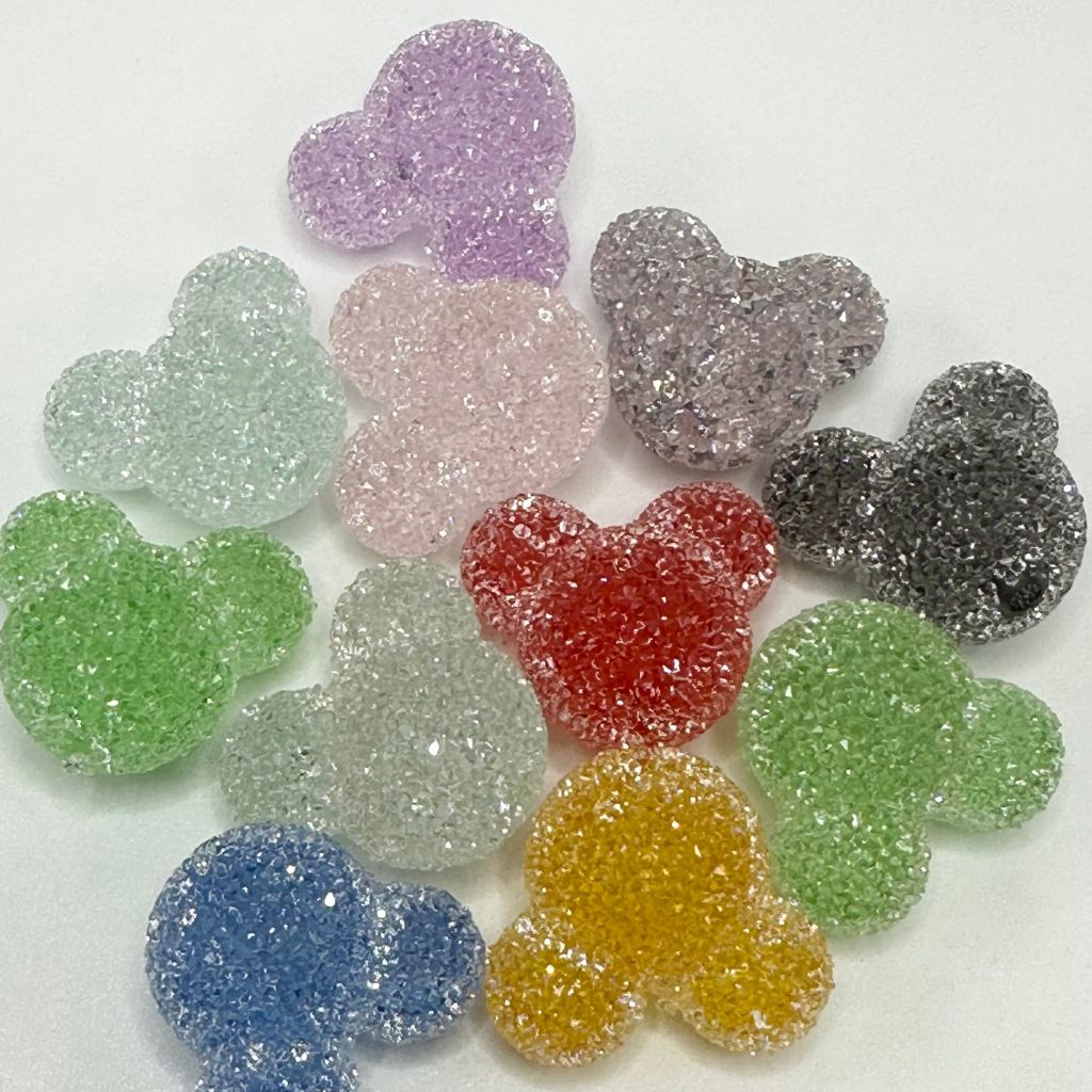 Mick Mouse Head Sugar Beads, Acrylic Beads, 24*28mm Random Mix
