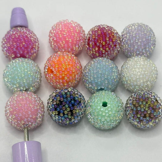 Sugar Caviar Acrylic Beads with UV, Hard, 16mm, Random Mix Color, ZY