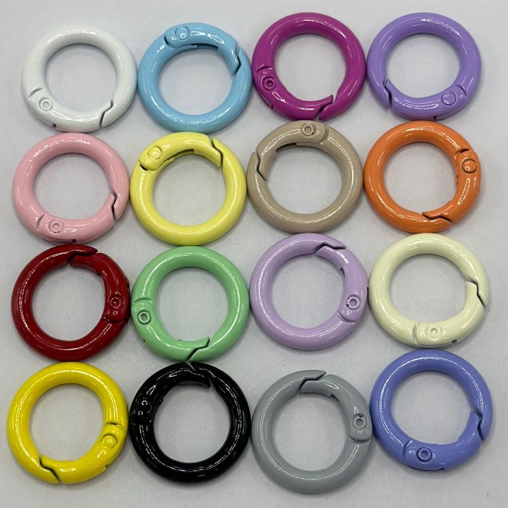 Keyringlock Examples Clasp Durable Keychain Closure Round Keyring Lock 20mm Acrylic Beads c ...