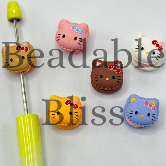 かわいい漫画の動物の友達の頭のクッキービスケット樹脂ビーズランダムミックス15.4 * 16.5mm