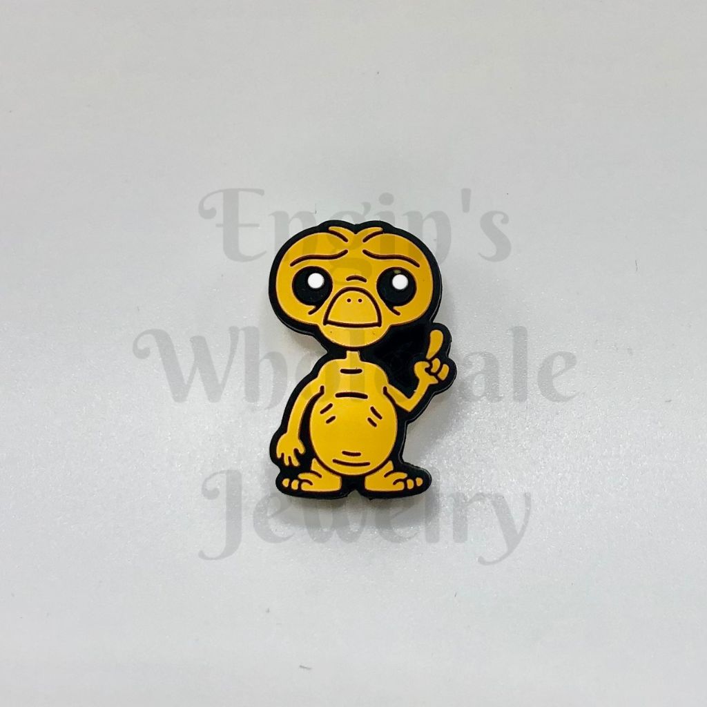 Cute Friendly Alien Silicone Focal Beads