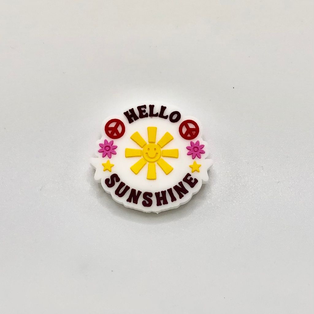 Hello Sunshine Peace Flower Star Silicone Focal Beads