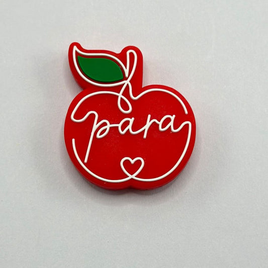 Para Red Apple Fruit Silicone Focal Beads  (ship out in around 4-6 Days after ordering)