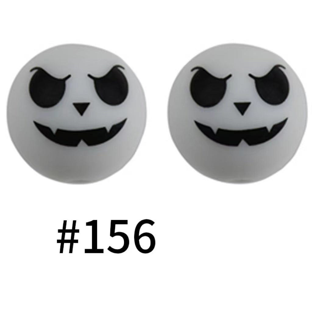 Jackie Halloween Printed Silicone Beads Number 156