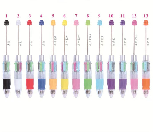 Beadable Multi Color Ink Pens and Refills, Multicolor