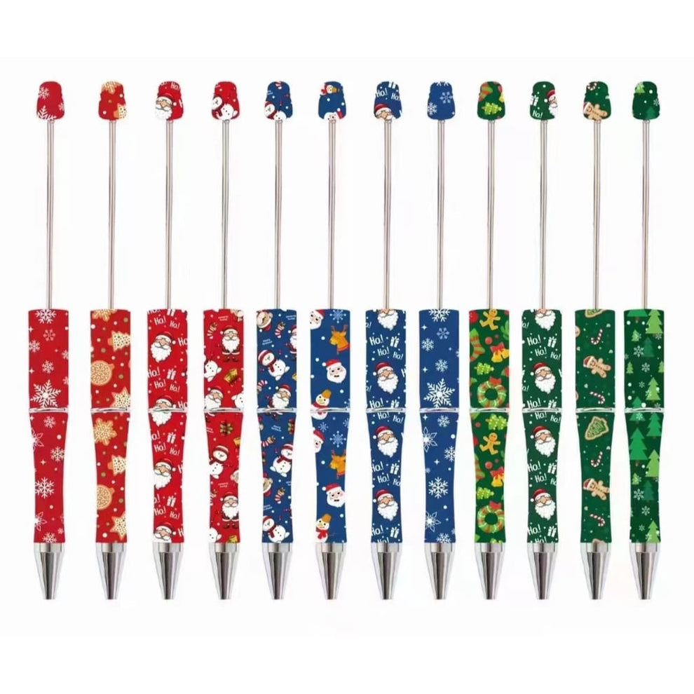 Christmas Printed Beadable Pens – Beadable Bliss