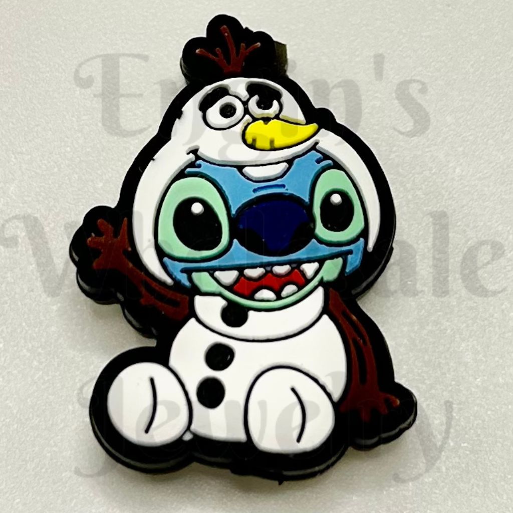 Cartoon character with a black outline on a white background

