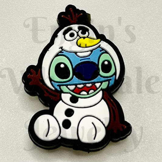 Cartoon character with a black outline on a white background

