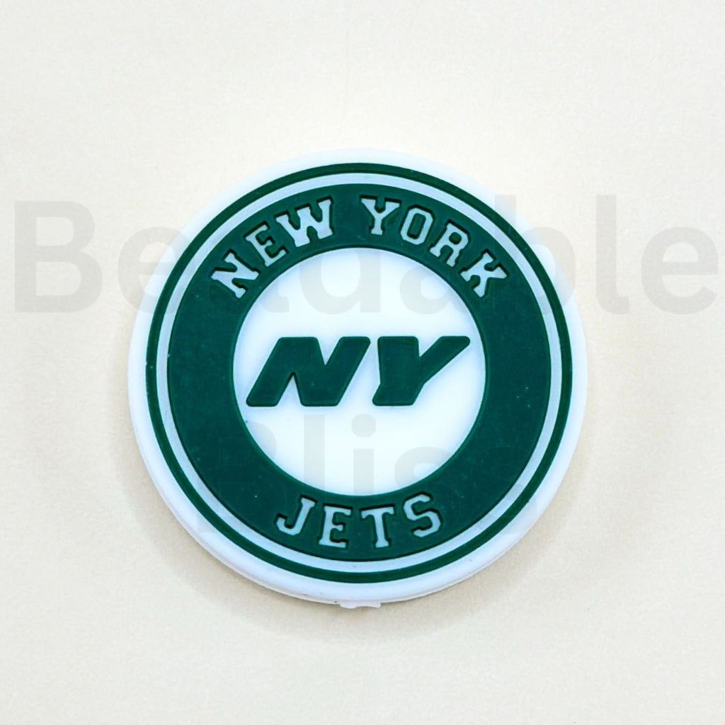 New York Jets logo on a circular green and white background

