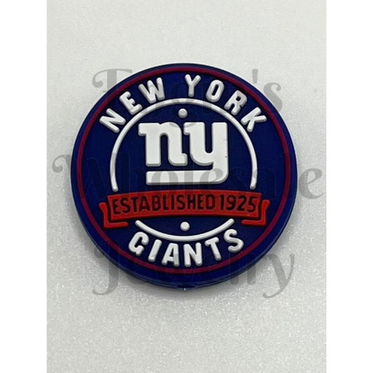 NY Football Established 1925 Silicone Focal Beads