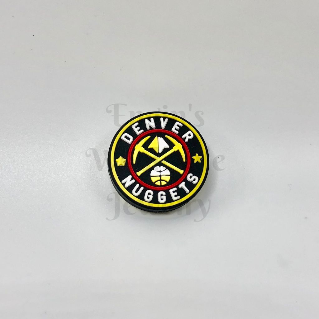 Denver Nuggets logo on a round badge with a white background

