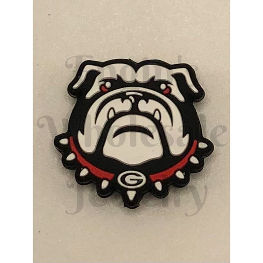 American Georgia University Fierce Dog Football Team Silicone Focal Beads